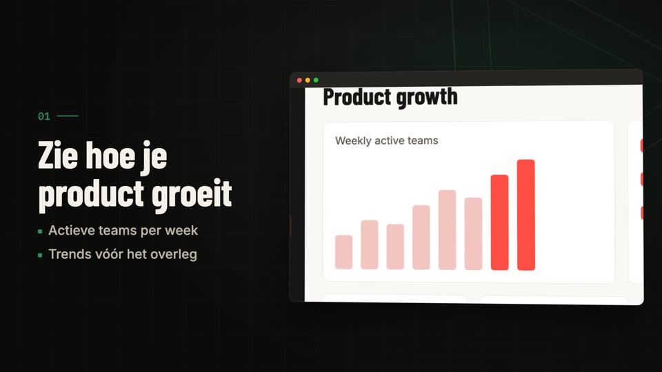 A video frame with a short headline and a chart